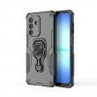 WANLONFENG Защитен калъф с Протектор за Samsung Galaxy A17 5G / A17 4G | Удароустойчив PC+TPU, Стойка, Темперирано стъкло | Черен, Сив, Син, Розов, Зелен