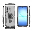 WANLONFENG Защитен калъф с Протектор за Samsung Galaxy A17 5G / A17 4G | Удароустойчив PC+TPU, Стойка, Темперирано стъкло | Черен, Сив, Син, Розов, Зелен