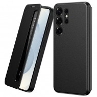 Smart View кожен калъф с прозорец и протектор за Samsung Galaxy S22 Ultra 5G - четири цвята