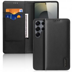 DUX DUCIS Hivo калъф за Samsung Galaxy S26 Ultra – естествена кожа, RFID портфейл, стойка и протектор