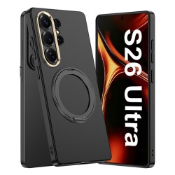 Магнитен Калъф GKK за Samsung Galaxy S26 Ultra - Тънък PC гръб, Метална въртяща се стойка, Шокоустойчив, Вкл. Протектор - 4 Цвята
