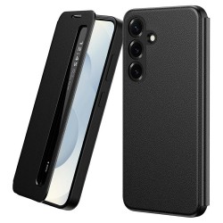 Smart View Кожен Калъф за Samsung S26+ - Прозорче, PU кожа, PC+TPU, 4 цвята, Вкл. Протектор