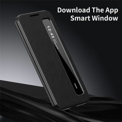 Smart View Кожен Калъф за Samsung S26+ - Прозорче, PU кожа, PC+TPU, 4 цвята, Вкл. Протектор