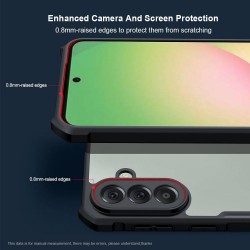 XUNDD Прозрачен Калъф за Samsung S26+ - TPU+Акрил, Airbag, 0.8mm ръбове, Черен, Протектор