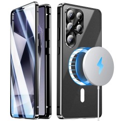 Магнитен калъф за Samsung Galaxy S26 Ultra с метална рамка и закалено стъкло, включен протектор – 5 цвята
