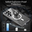 Магнитен калъф за Samsung Galaxy S26 Ultra с метална рамка и закалено стъкло, включен протектор – 5 цвята