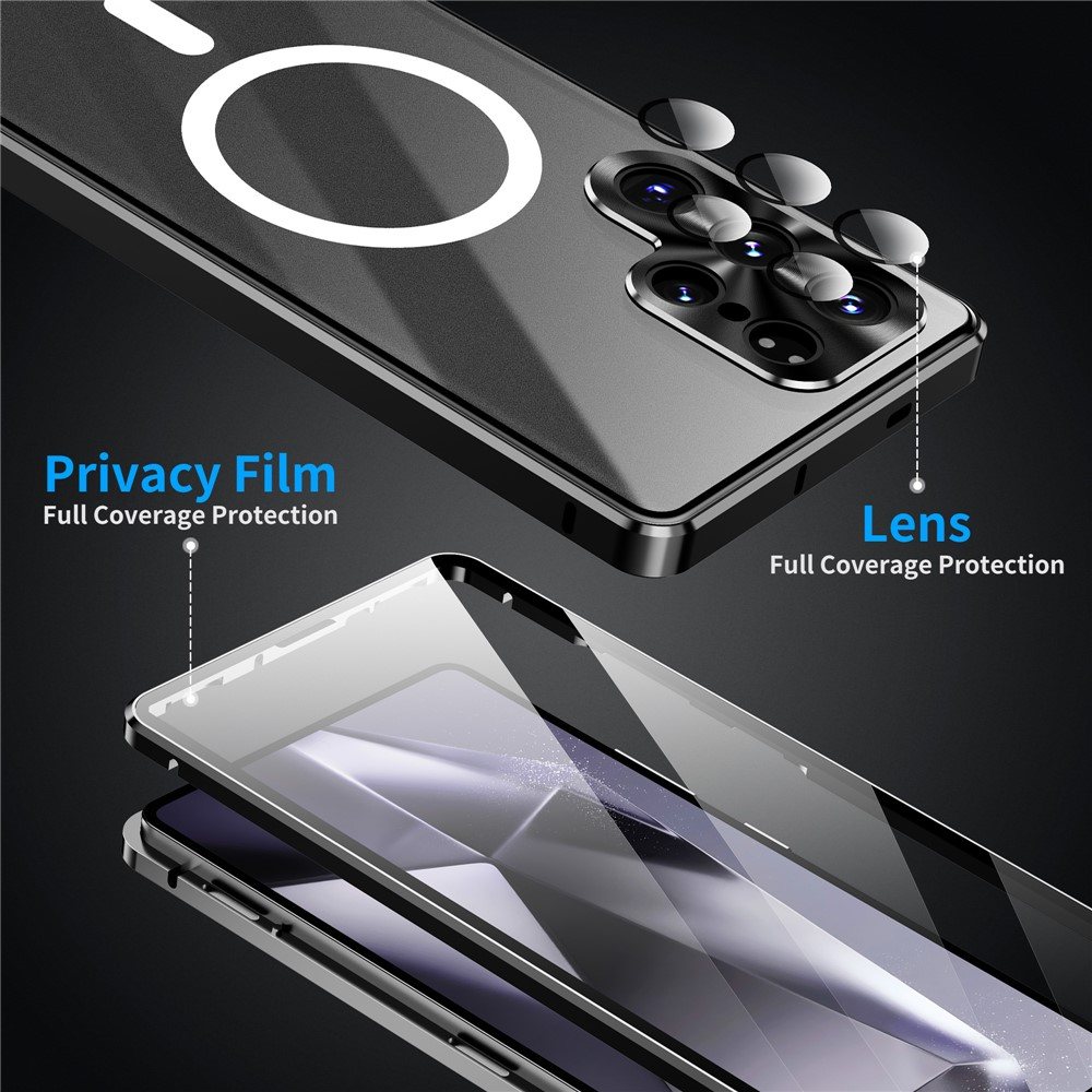 Магнитен калъф за Samsung Galaxy S26 Ultra с метална рамка и закалено стъкло, включен протектор – 5 цвята