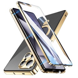Магнитен калъф за Samsung Galaxy S26 Ultra с протектор – матов PC гръб, метална рамка и стойка, 5 цвята