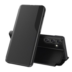 Кожен Калъф с Прозорче за Samsung Galaxy A37 5G - View Window, Стойка, 6 цвята