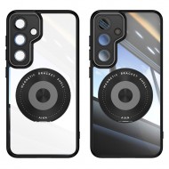 Магнитен Калъф за Samsung Galaxy A37 5G с Въртящ се Пръстен - PC+TPU, 360° стойка, Със стъкло, 6 цвята