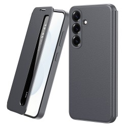 За Samsung Galaxy A57 5G Smart View Кожен Калъф с Прозорец, NFC Активиране и Скрийн Протектор – 4 цвята