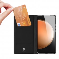 DUX DUCIS Samsung Galaxy S26 FE Калъф - Кожен, Стойка, Картодържател, 3 цвята