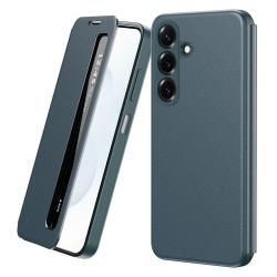 За Samsung Galaxy A27 5G Smart View Кожен Калъф с Прозорец, NFC Активиране и Скрийн Протектор – 4 цвята