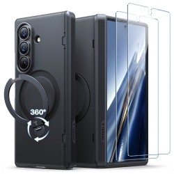 TORRAS Ostand Q3 Spin Series за Samsung Galaxy Z Fold8 Ultra Магнитен PC TPU Калъф с 360° Въртяща Стойка и 2 Скрийн Протектора – 2 цвята