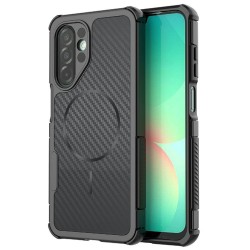 За Samsung Galaxy A27 5G Магнитен TPU PC Калъф Carbon Fiber с Подсилени Ъгли и Скрийн Протектор – 4 цвята
