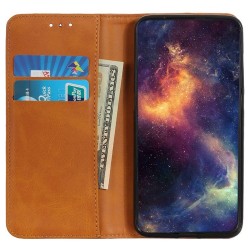 Samsung Galaxy Xcover7 Split Leather /Wallet Кожен Калъф и Протектор