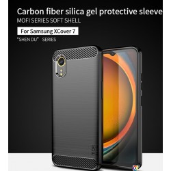 Samsung Galaxy Xcover7  MOFI Carbon Fiber Калъф и Протектор