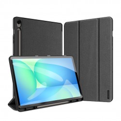 Samsung Galaxy Tab S10 FE+ DUX DUCIS Domo Кожен Калъф с Тройно Сгъване и Скрийн Протектор – Черен, Тъмносин, Розов