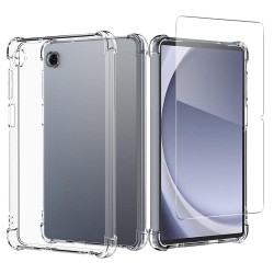 Прозрачен TPU калъф със скрийн протектор от закалено стъкло за Samsung Galaxy Tab A11 Plus / A9 Plus