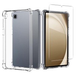 Прозрачен TPU калъф със скрийн протектор от закалено стъкло за Samsung Galaxy Tab A11 / A9