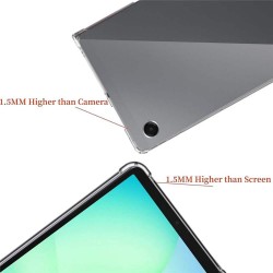 Прозрачен TPU калъф със скрийн протектор от закалено стъкло за Samsung Galaxy Tab A11 / A9