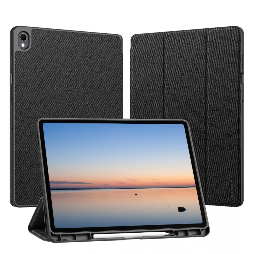 Калъф DUX DUCIS Domo Series за Samsung Galaxy Tab S12+ от PU Кожа + TPU с Tri-fold Стойка и Скрийн Протектор – 3 цвята
