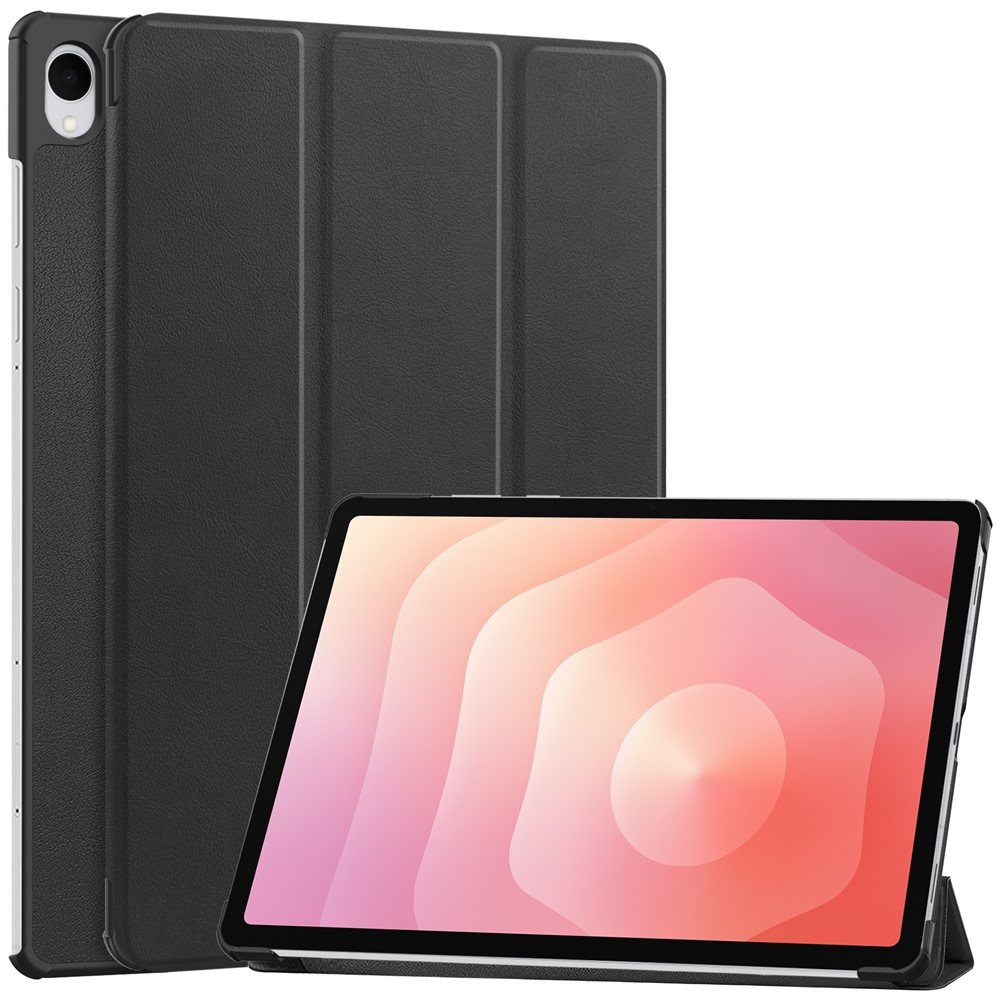 Калъф за Samsung Galaxy Tab S12+ от PU Кожа + PC с Tri-fold Стойка и Скрийн Протектор – 6 цвята
