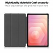 Калъф за Samsung Galaxy Tab S12+ от PU Кожа + PC с Tri-fold Стойка и Скрийн Протектор – 6 цвята