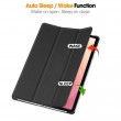 Калъф за Samsung Galaxy Tab S12+ от PU Кожа + PC с Tri-fold Стойка и Скрийн Протектор – 6 цвята
