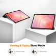 Калъф за Samsung Galaxy Tab S12+ от PU Кожа + PC с Tri-fold Стойка и Скрийн Протектор – 6 цвята