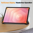 Калъф за Samsung Galaxy Tab S12+ от PU Кожа + PC с Tri-fold Стойка и Скрийн Протектор – 6 цвята