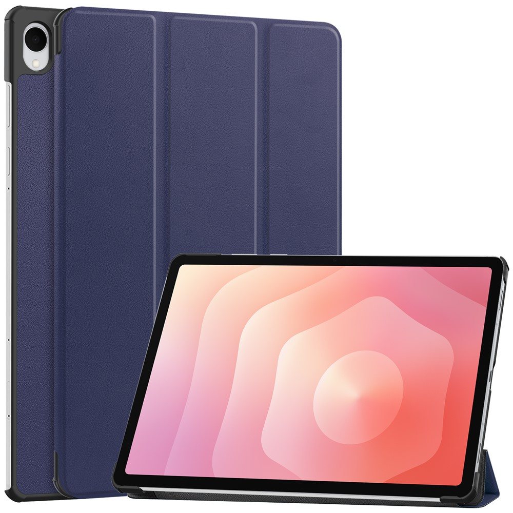 Калъф за Samsung Galaxy Tab S12+ от PU Кожа + PC с Tri-fold Стойка и Скрийн Протектор – 6 цвята