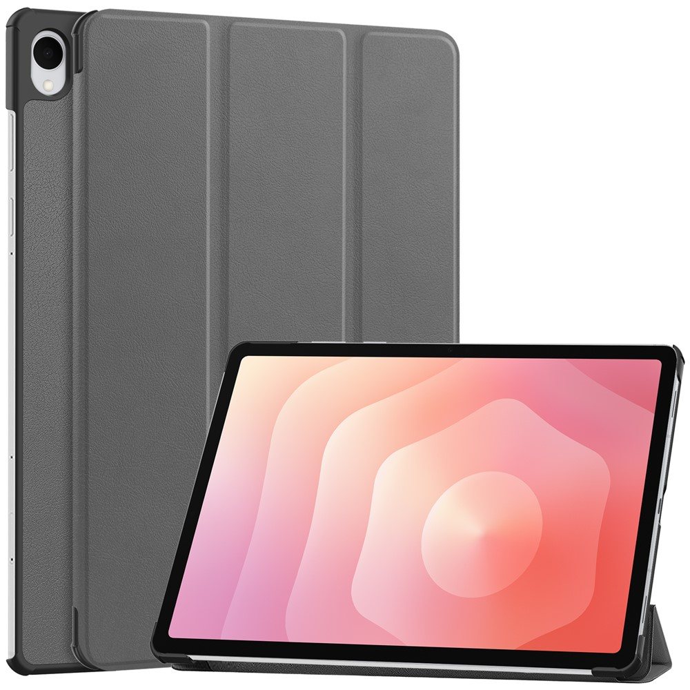 Калъф за Samsung Galaxy Tab S12+ от PU Кожа + PC с Tri-fold Стойка и Скрийн Протектор – 6 цвята
