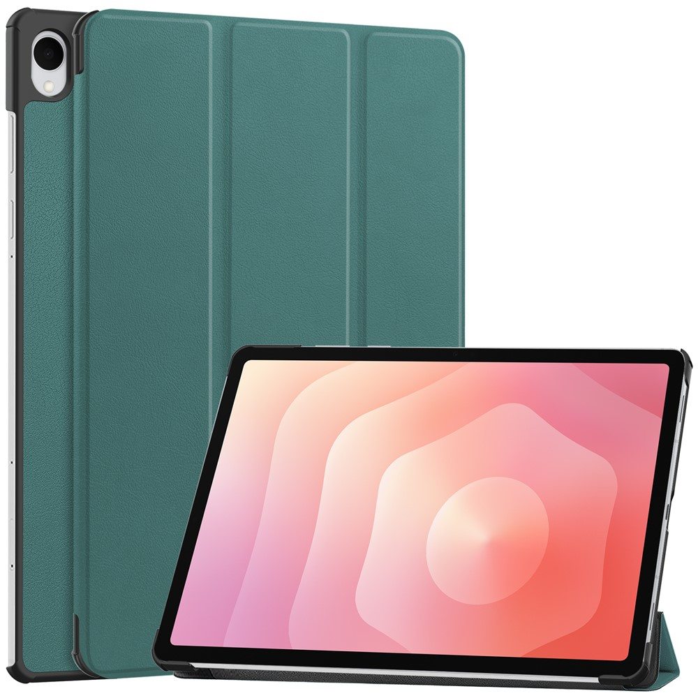 Калъф за Samsung Galaxy Tab S12+ от PU Кожа + PC с Tri-fold Стойка и Скрийн Протектор – 6 цвята
