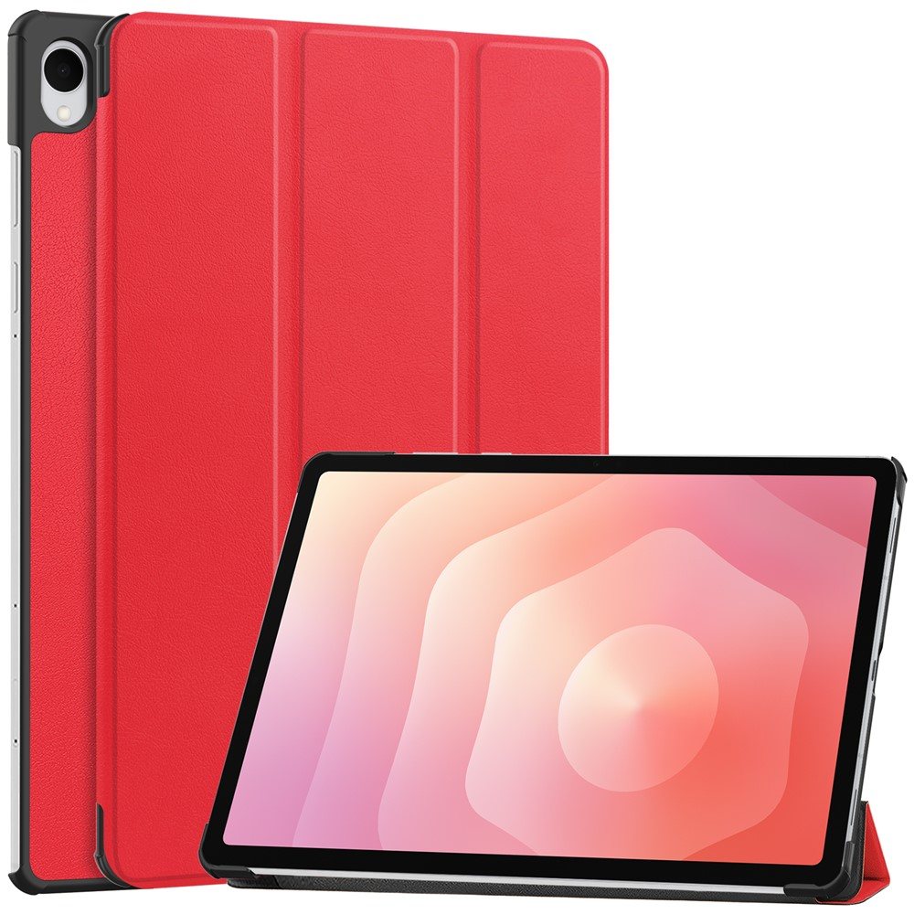 Калъф за Samsung Galaxy Tab S12+ от PU Кожа + PC с Tri-fold Стойка и Скрийн Протектор – 6 цвята