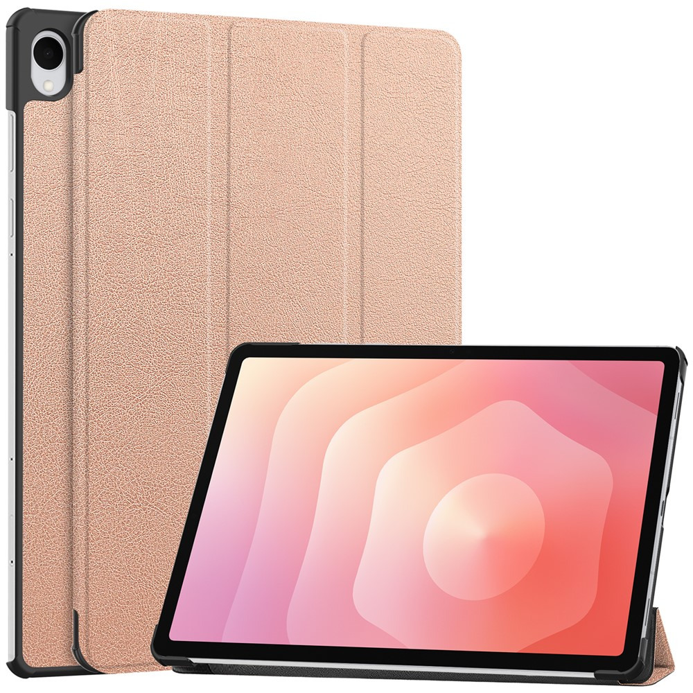 Калъф за Samsung Galaxy Tab S12+ от PU Кожа + PC с Tri-fold Стойка и Скрийн Протектор – 6 цвята
