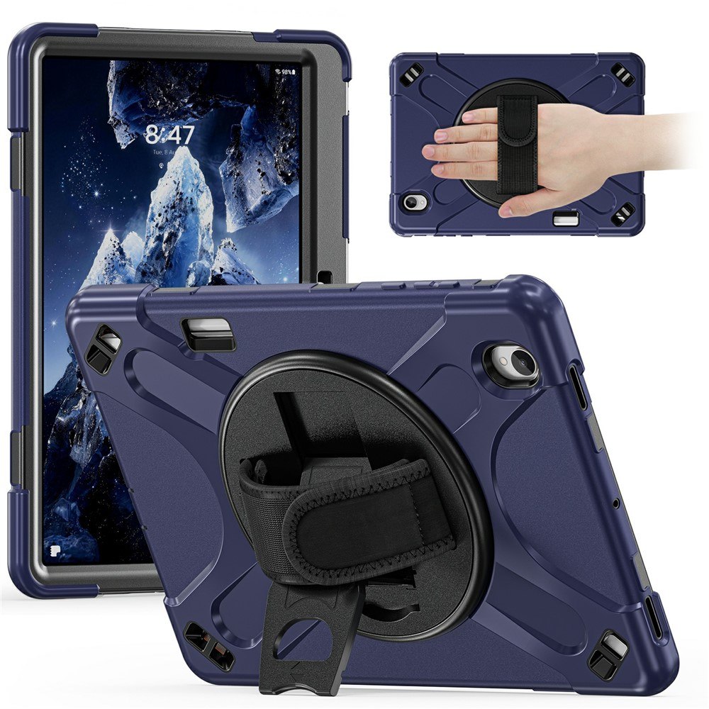 Калъф за Samsung Galaxy Tab S12+ Удароустойчив TPU + PC + Силикон със Стойка, 360° Ръчна Каишка и Скрийн Протектор – 8 цвята