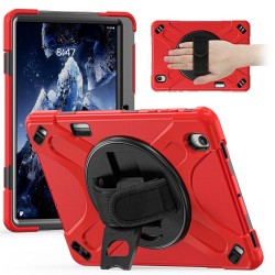 Калъф за Samsung Galaxy Tab S12+ Удароустойчив TPU + PC + Силикон със Стойка, 360° Ръчна Каишка и Скрийн Протектор – 8 цвята