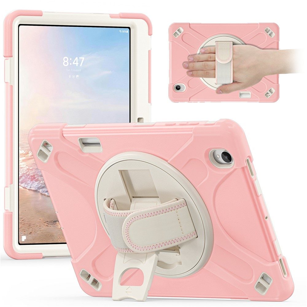 Калъф за Samsung Galaxy Tab S12+ Удароустойчив TPU + PC + Силикон със Стойка, 360° Ръчна Каишка и Скрийн Протектор – 8 цвята