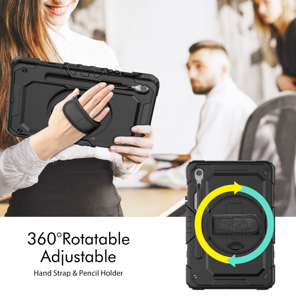 Samsung Galaxy Tab S10 FE Hybrid Tablet Case with Hand Grip & Strap TPU Силиконов Калъф и Протектор
