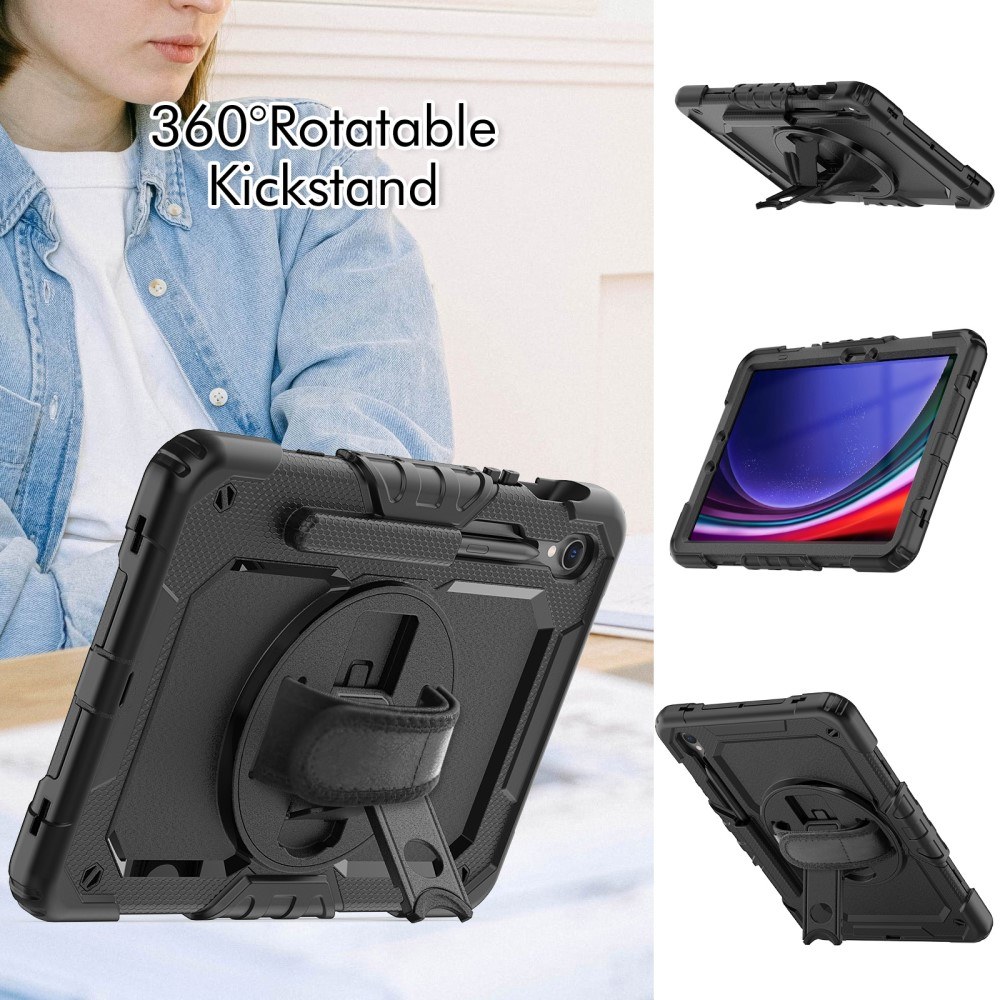 Samsung Galaxy Tab S10 FE Hybrid Tablet Case with Hand Grip & Strap TPU Силиконов Калъф и Протектор