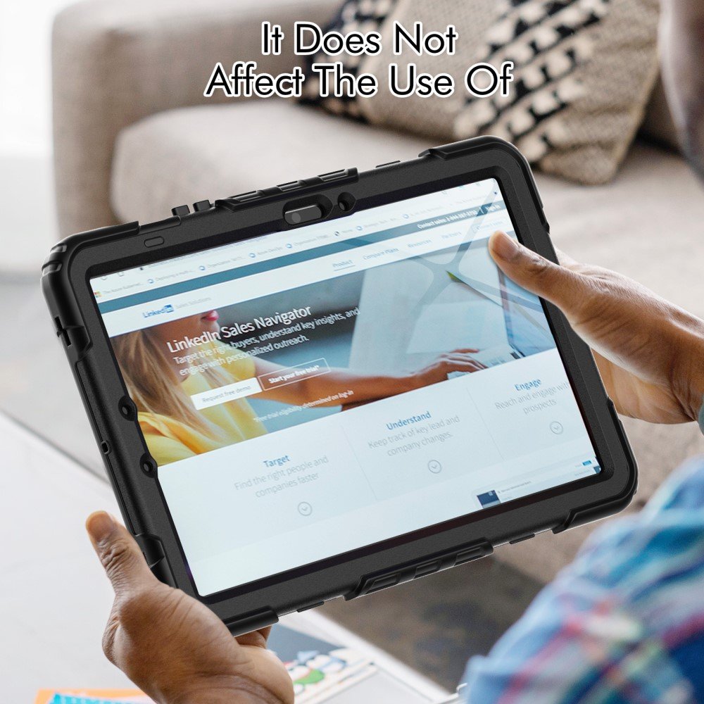 Samsung Galaxy Tab S10 FE Hybrid Tablet Case with Hand Grip & Strap TPU Силиконов Калъф и Протектор