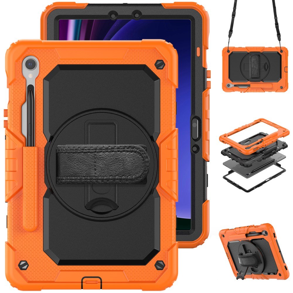 Samsung Galaxy Tab S10 FE Hybrid Tablet Case with Hand Grip & Strap TPU Силиконов Калъф и Протектор