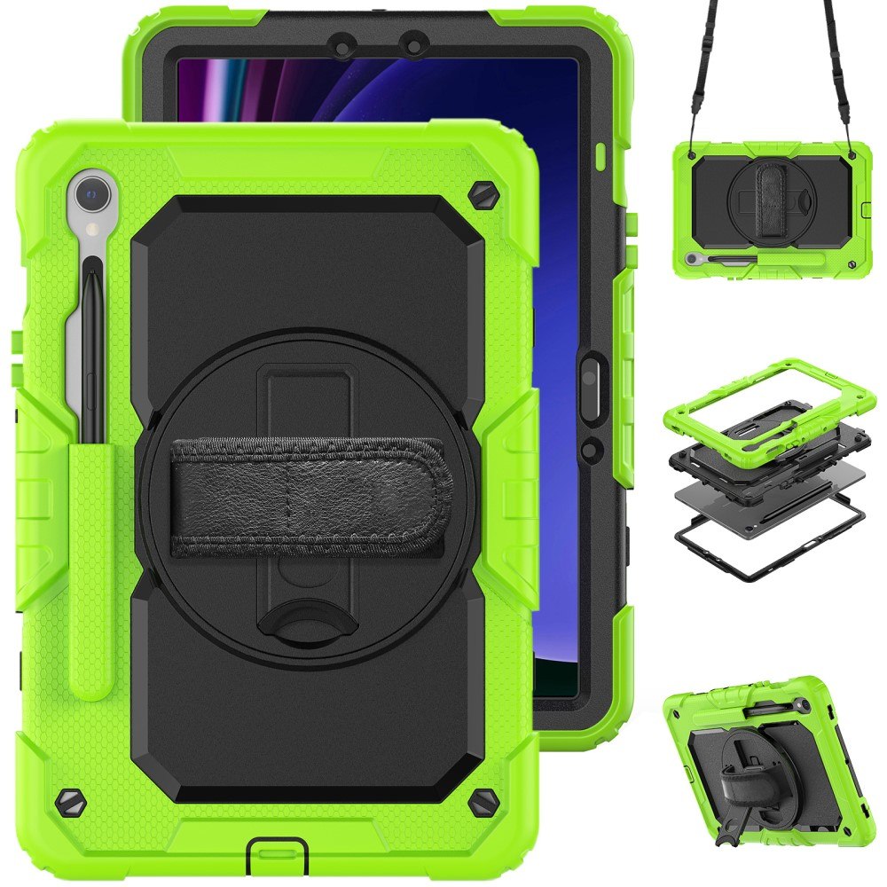 Samsung Galaxy Tab S10 FE Hybrid Tablet Case with Hand Grip & Strap TPU Силиконов Калъф и Протектор
