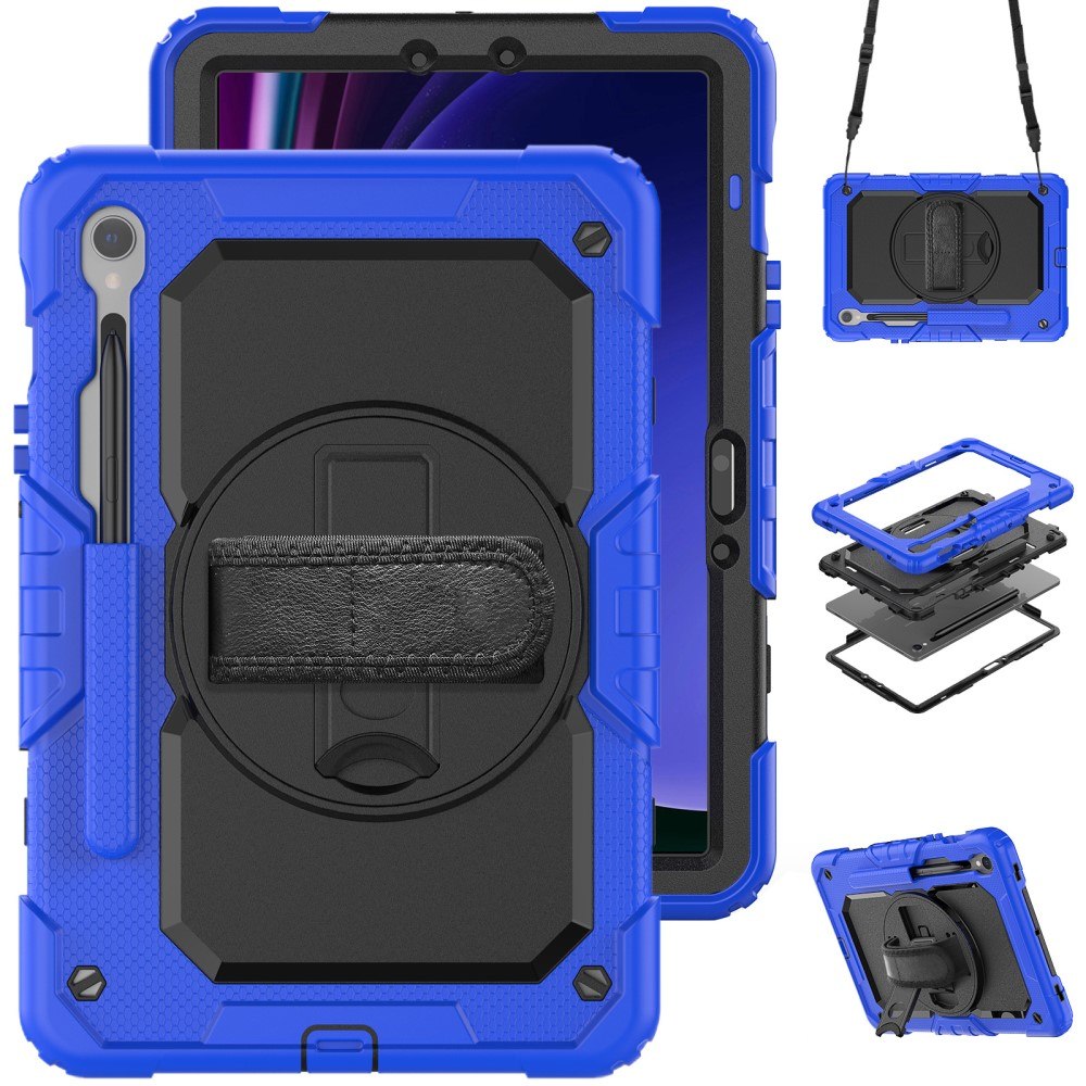 Samsung Galaxy Tab S10 FE Hybrid Tablet Case with Hand Grip & Strap TPU Силиконов Калъф и Протектор
