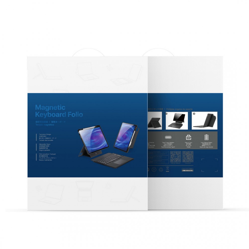 Калъф DUX DUCIS DK Series за Samsung Galaxy Tab S12+ с Bluetooth Клавиатура и Тъчпад – Черен