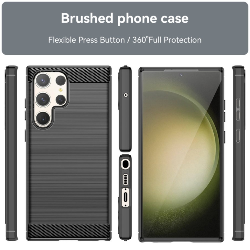 Samsung Galaxy S23 Ultra 5G  Carbon Fiber Калъф и Протектор