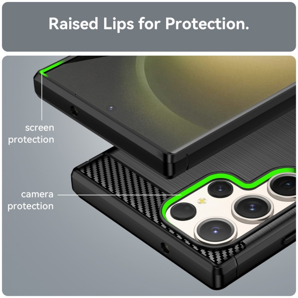 Samsung Galaxy S23 Ultra 5G  Carbon Fiber Калъф и Протектор