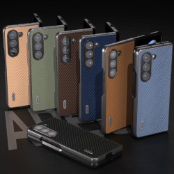 Samsung Galaxy Z Fold6  Удароустойчив ABEEL Carbon Fiber Калъф и Протектор