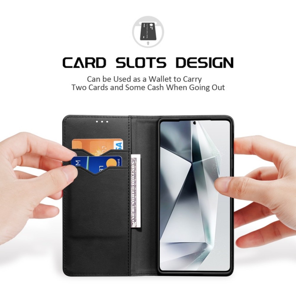 Samsung Galaxy S25 Ultra DUX DUCIS Wallet/ PU + TPU Кожен Калъф и Протектор